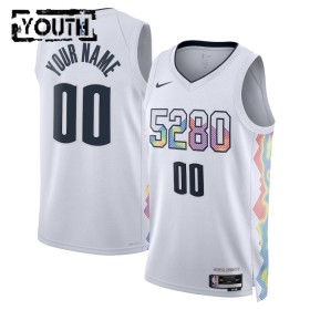 Dres Denver Nuggets Prilagođeni Nike 2024-25 City Edition Bijela Swingman - Dječji
